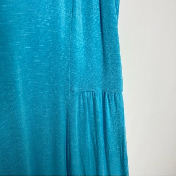 J. Jill Size Small Casual Blue Maxi Dress Sleeveless Flowy Beach Stretch - Picture 9 of 10